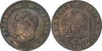 France 5 Centimes Napoléon III, Strasbourg, Bronze, Gadoury:152 -