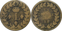 France Décime. Louis XVIII, Strasbourg, Cuivre, Gadoury:196d -