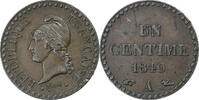 France Centime Dupré, Paris, Bronze, Gadoury:84, KM:754 -