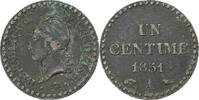 France Centime Dupré, Paris, Bronze, Gadoury:84, KM:754 -