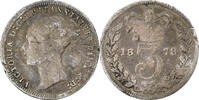 Royaume-Uni 3 Pence Victoria, Londres, Argent, KM:730 -