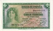 Espagne 5 Pesetas UNZ- -