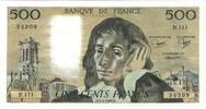 France 500 Francs Pascal, B.111, Fayette:71.21, KM:156e -