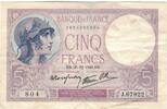 France 5 Francs J.67922, Fayette:4.18, KM:83 -
