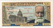 France 5 Nouveaux Francs on 500 Francs Victor Hugo, 1958-10-30, Z.114 -