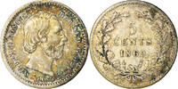 Pays-Bas 5 Cents Monnaie, William III, B, Argent, KM:91 -