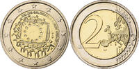 Belgique 2 Euro 30 ans du drapeau de l'UE, Bruxelles, Bimétallique -