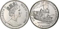 Île de Man Crown Elizabeth II, 125th Anniversary of the Steam Railway -