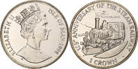Île de Man Crown Elizabeth II, 125th Anniversary of the Steam Railway -