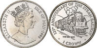 Île de Man Crown Elizabeth II, 125th Anniversary of the Steam Railway -