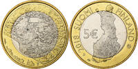 Finlande 5 Euro Porvoonjoki River Valley, Vantaa, Bimétallique -