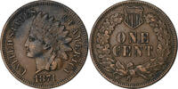 États-Unis Cent Indian Head, Philadelphie, Bronze, KM:90a -