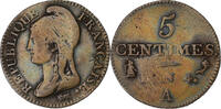 France 5 Centimes Dupré, Paris, Cuivre, Gadoury:124 -