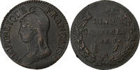 France 5 Centimes Directoire, Dupré, Paris, Cuivre, Gadoury:126 -