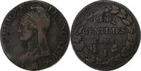 France 5 Centimes Directoire, Dupré, Limoges, Cuivre, Gadoury:126 -