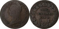 France 5 Centimes Dupré, Strasbourg, Cuivre, Gadoury:126a -