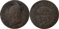 France 5 Centimes Dupré, Lille, Cuivre, Gadoury:126a -
