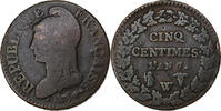 France 5 Centimes Dupré, Lille, Cuivre, Gadoury:126 -