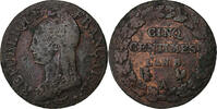 France 5 Centimes Dupré, Paris, Cuivre, Gadoury:126a -