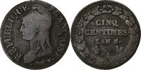 France 5 Centimes Dupré, Paris, Cuivre, Gadoury:126 -