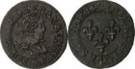 France Double Tournois Louis XIII, Poitiers, Cuivre, Gadoury:5 -