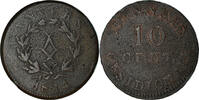 Régions françaises 10 Centimes Monnaie, FRENCH STATES, Louis XVIII, Anvers, Siege Coinage -
