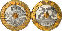 France 20 Francs 2001 Pessac Monnaie, Mont Saint Michel, Pessac, BE STGL 16,95 EUR  + 4,95 EUR frais d'envoi