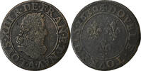 France Double Tournois Louis XIII, Paris, Cuivre, Gadoury:9a -