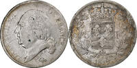 France 5 Francs Louis XVIII, Rouen, Argent, Gadoury:614 -