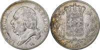 France 5 Francs Louis XVIII, Paris, Argent, Gadoury:614 -