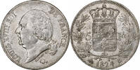 France 5 Francs Louis XVIII, Rouen, Argent, Gadoury:614 -