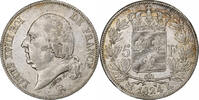 France 5 Francs Louis XVIII, Bordeaux, Argent, Gadoury:614 -
