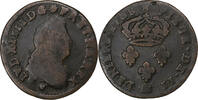 France 2 Deniers Louis XIV, Strasbourg, Cuivre, Gadoury:72 -