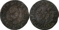 France Double Tournois Louis XIII, Poitiers, Cuivre, Gadoury:5 -