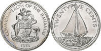 Bahamas 25 Cents 1974 Franklin Mint Elizabeth II, Franklin Mint, Nickel,... 10,95 EUR  + 4,95 EUR frais d'envoi