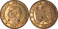 France 2 Centimes Monnaie, Napoleon III, Lille, Bronze -