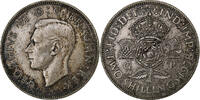 Grande-Bretagne 2 Shillings George VI, British Royal Mint, Argent -