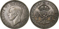 Grande-Bretagne 2 Shillings George VI, British Royal Mint, Argent -
