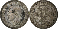Grande-Bretagne 2 Shillings George VI, British Royal Mint, Argent -