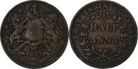Indes britannique 1/2 Anna Inde britannique, William IV, Bombay, Cuivre -