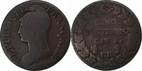 France 5 Centimes Dupré, Strasbourg, Cuivre -