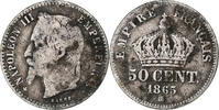France 50 Centimes Napoléon III, Strasbourg, Argent -