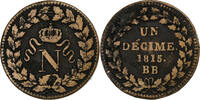 France 10 Centimes Napoléon I, Strasbourg, Cuivre, Gadoury:195 -