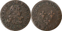 France Double Tournois Louis XIII, Paris, Cuivre -
