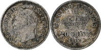 France 20 Centimes Napoléon III, Strasbourg, Argent -