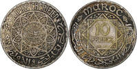 Maroc 10 Francs Mohammed V, Paris, Argent -