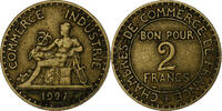 France 2 Francs Chambre de commerce, Paris, Cupro-Aluminium -