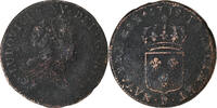 France Sol au buste enfantin Louis XV, Rouen, Cuivre, Gadoury:276 -