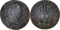 France Sol au buste enfantin Louis XV, Reims, Cuivre, Gadoury:276 -