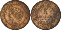 France 5 Centimes Monnaie, Cérès, Paris, Bronze, KM:821.1 -